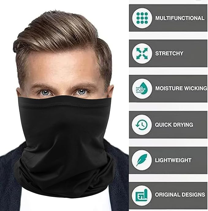 Neck Gaiter Masks Tube Scarf,Seamless Bandanas Buffs Gators,Ourdoor Face Mask Face Covering Multi Headwear