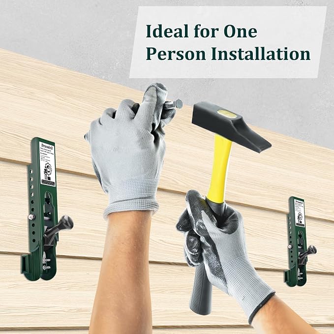 Siding Installation Tools, Siding Mounting Kit with Adjustable Reveals, Lap Siding Gauge Made of Polycarbonate Body (Green, 5/16 Inch)