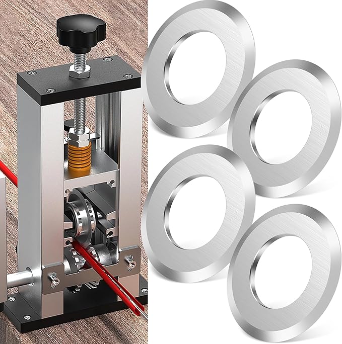 High Speed Steel Wire Stripper Replacement Blades - Precision Detachable Blades for Electric Hand Crank Stripping Machines | 0.06"-1" Wire Cutting | Durable & Portable DIY Tool (4)