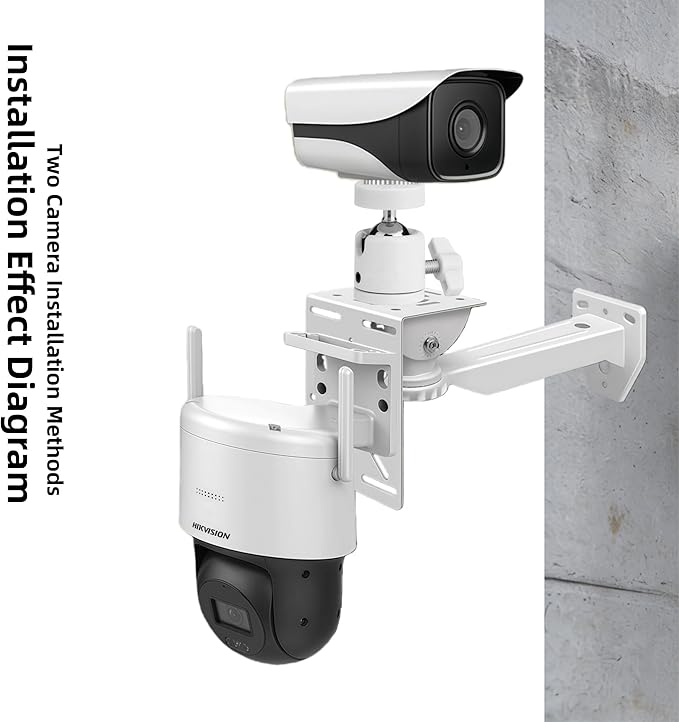 Security Camera Mount System - Modular 3-in-1 Adjustable Outdoor/ Indoor Bracket for Wall/Ceiling Flat Surface Mounting | Fit CCTV, Flood Lights, Solar Panels