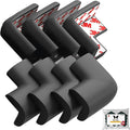 Soft Foam Corner Protectors for Baby, Bed Frame Corner Guards, Sharp Edge Desk Furniture Safety Cover Bumpers for Kids, 3M Adhesive Pre-Taped Rubber Padding Cushion (Black, 8 Pack)