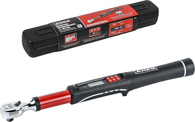 ARES 43000-3/8-Inch Drive Electronic Digital Torque Wrench - 7.4-99.6 ft/lbs (10-135Nm) - Reversible Sealed Head - Multi-Alert System Prevents Over-Torquing