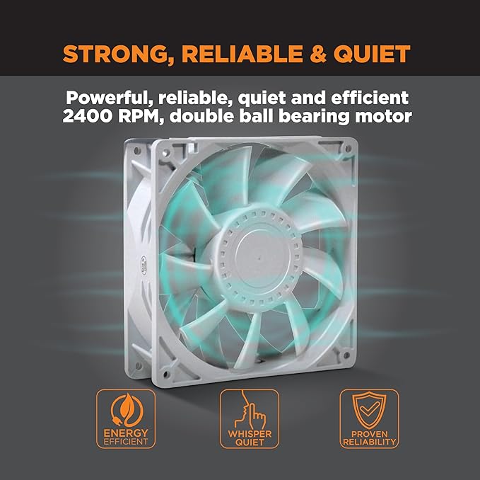 Suncourt Equalizer EZ8 Floor Register Booster Fan — Ultra-Quiet, 8-Speed Fan with Smart Technology and 6-Foot Power Cord, HC600 (White)