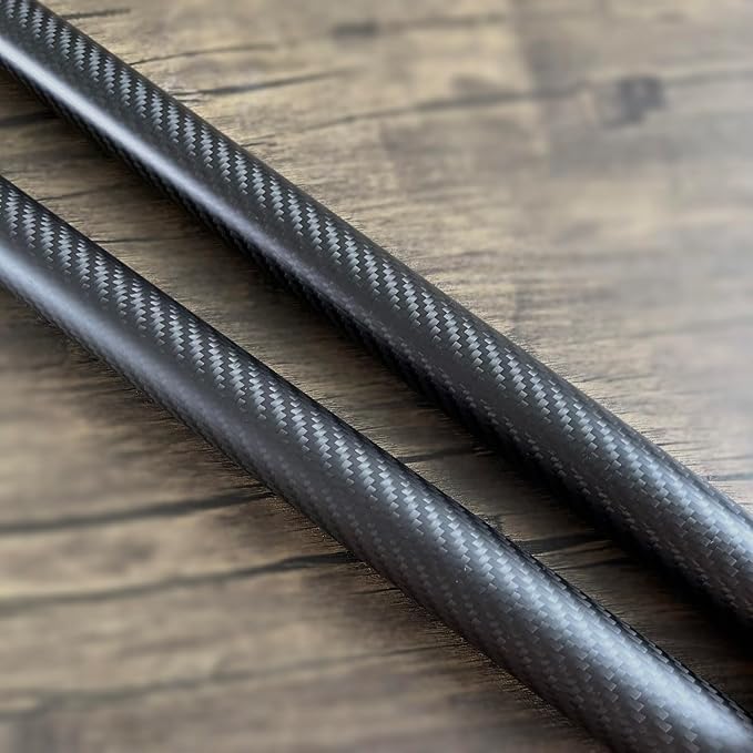 2pcs Carbon Fiber Tube 30mmx28mmx420mm 3K roll Wrapped Twill Matte Finish