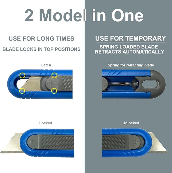 ORX PLUS TOOLS DIY Cables/Wires Stripper 10-20 AWG(0.8-2.6mm²),Wire Cutter, Round Cable Stripper & Safety Retractable Cutter Kit for Electronic and Automotive Repair