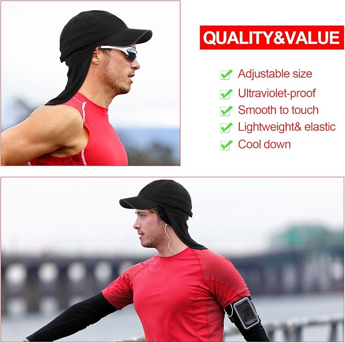 Tatuo Neck Drape UV Sun Protection Gaiter Adjustable Unisex Multifunctional 2 in 1 Face Covering for Outdoor Sports Fishing