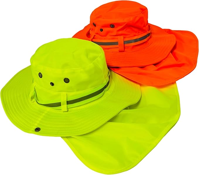 Packable and Adjustable Reflective Neon Boonie Sun Hat