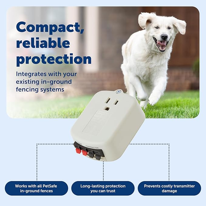 PetSafe Surge Protector for Pet Fences - Surge Protection Device - Electrical Protector - Durable Pet Fence Kit - Easy Installation - Fence Guard for Dogs - Outdoor Training Tool