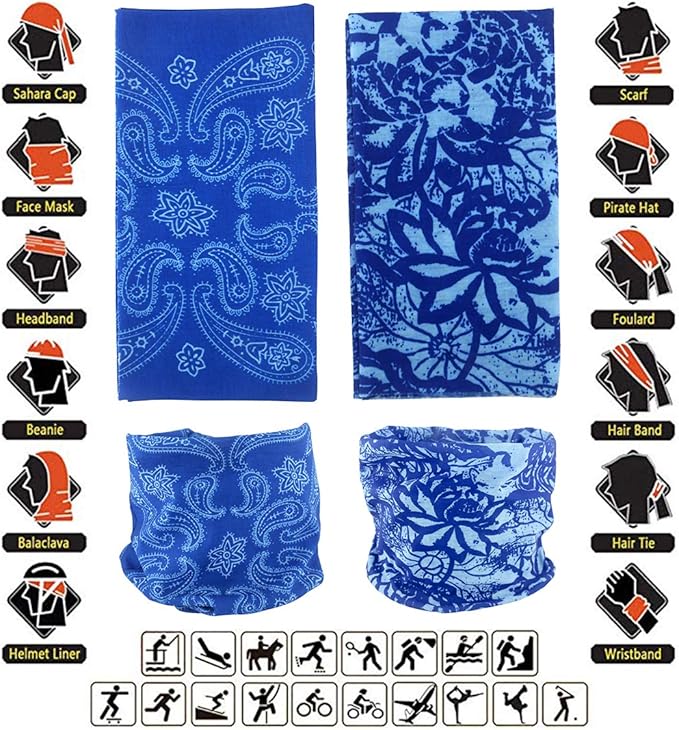 Neck Gaiter Masks Tube Scarf,Seamless Bandanas Buffs Gators,Ourdoor Face Mask Face Covering Multi Headwear