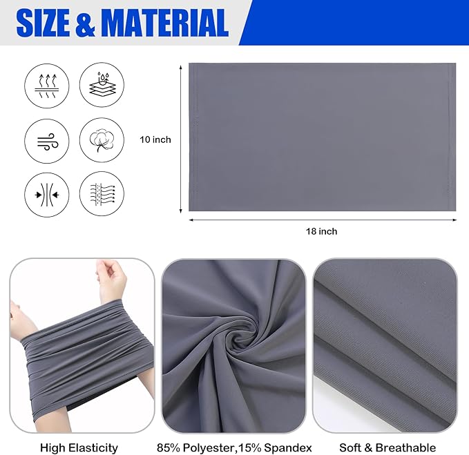 Mandydov Summer Cooling Neck Gaiter Face Mask Breathable Balaclava, UV Protection Wind Dust Proof Face Cover Scarf