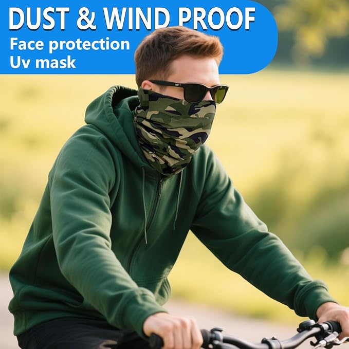 Cooling Neck Gaiter For Men Women UV Face Mask Cover Sun Protection Balaclava Bandana