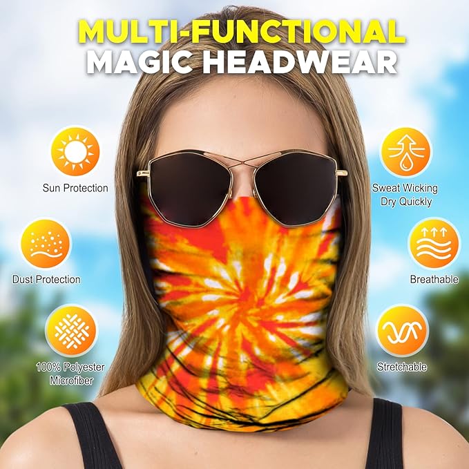 JOEYOUNG Headwear, Bandana, Neck Gaiter Head Wrap Headband Balaclava Magic Scarf