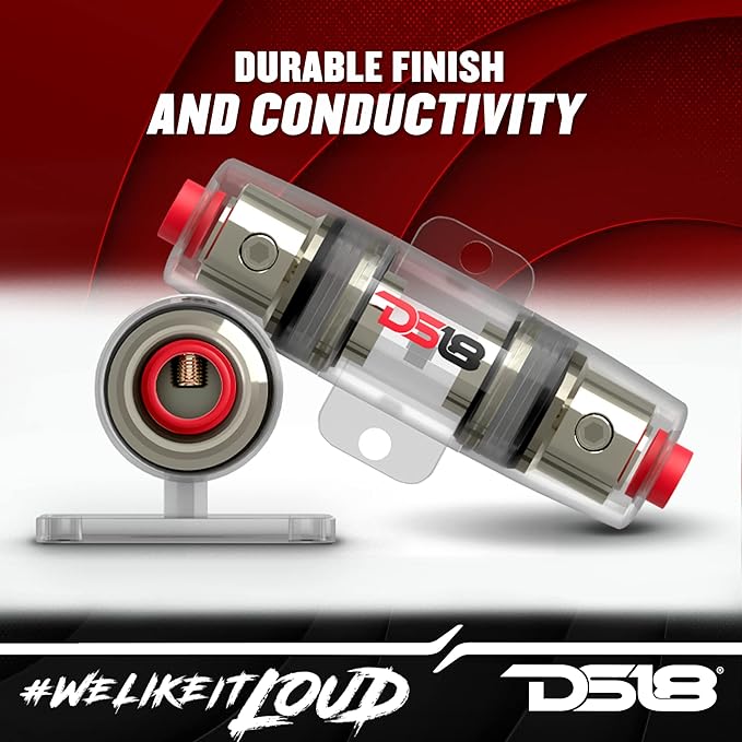 DS18 FHSAGU80A Round AGU Fuse Holder with 80A Fuse