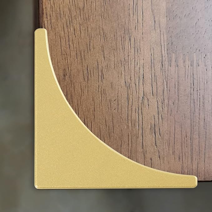 Gold Box Corner Protectors Metal for Furniture Decorative Table Corner Brackets 2.56'' Corner Cover Rustproof Zinc Alloy Desk Edge Corner Guard with Matching Nails (4Pcs)