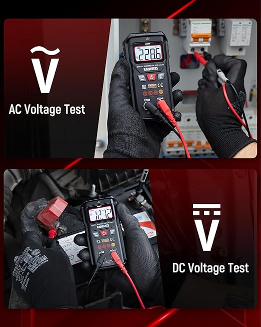 KAIWEETS KM200s Smart Digital Multimeter True RMS, 4000 Counts, Auto Ranging Voltmeter, NCV Non-Contact Voltage Detector, Measure AC/DC Voltage, Resistance, Diode, Continuity