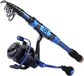Sougayilang Fishing Rod Reel Combinations, 24 Ton Carbon Fiber, Portable Telescopic Fishing Rod Spinning Reels for Travel Saltwater Freshwater Fishing Gifts for People