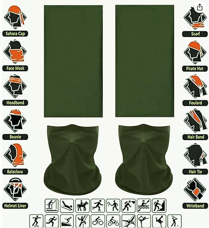 Neck Gaiter Masks Tube Scarf,Seamless Bandanas Buffs Gators,Ourdoor Face Mask Face Covering Multi Headwear