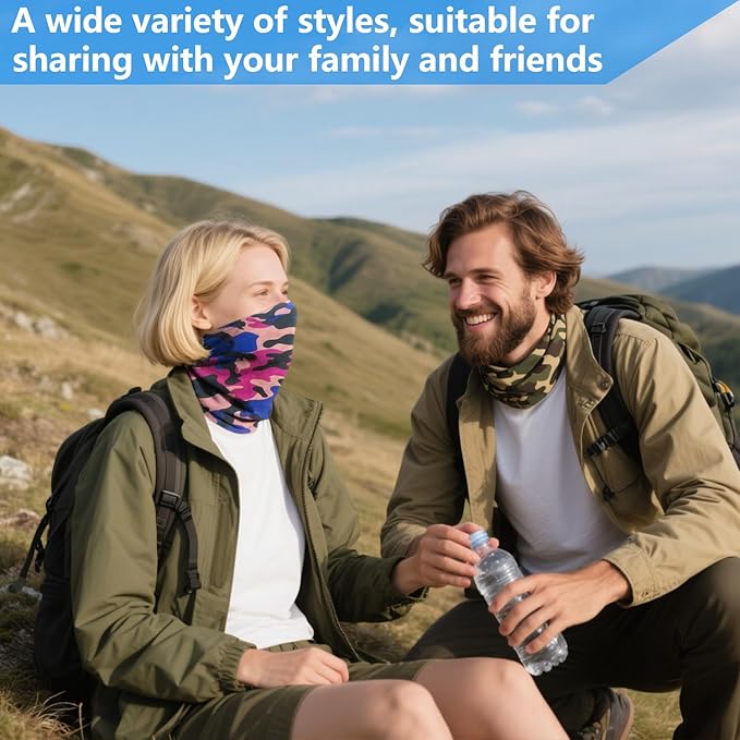 Cooling Neck Gaiter for Men Women UV Protection Face Mask Neck Cover Fishing Bandanas balaclava