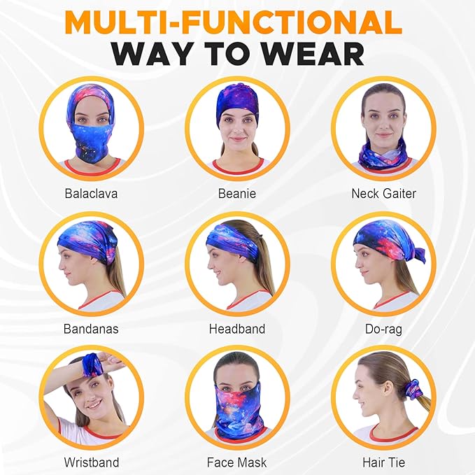 JOEYOUNG Headwear, Bandana, Neck Gaiter Head Wrap Headband Balaclava Magic Scarf