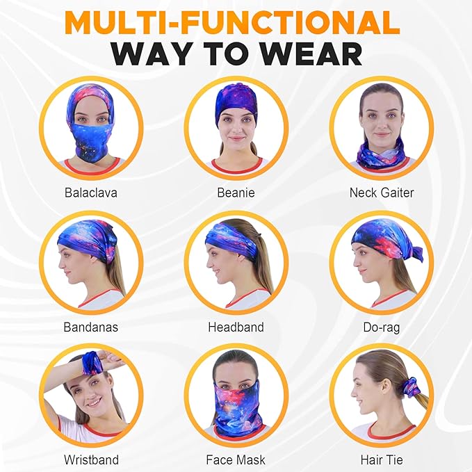 JOEYOUNG Headwear, Bandana, Neck Gaiter Head Wrap Headband Balaclava Magic Scarf