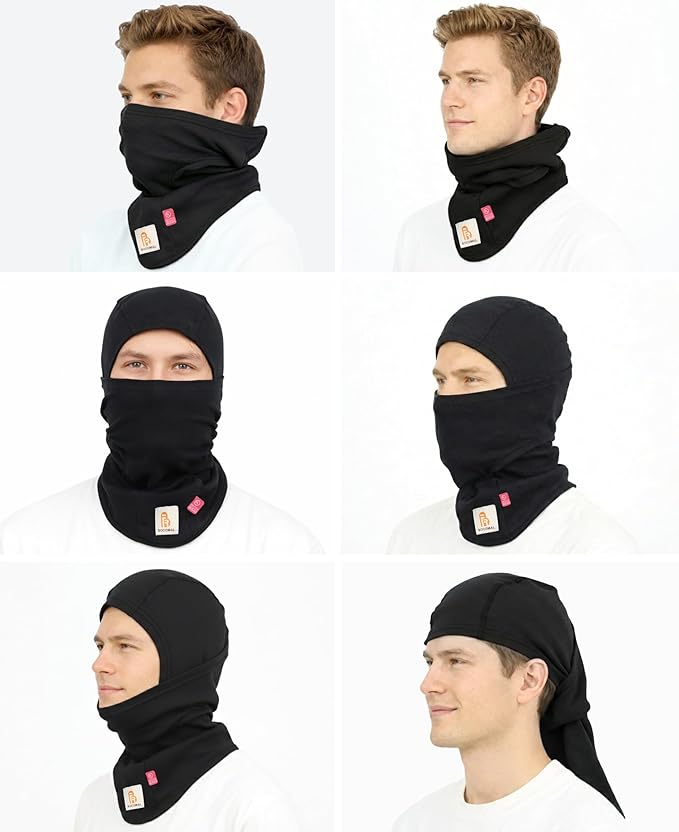 BOCOMAL FR Flame Resistant Balaclava Face Mask Arc Rated NFPA2112 CAT2 Helmet Liner Covering Hood for Welding