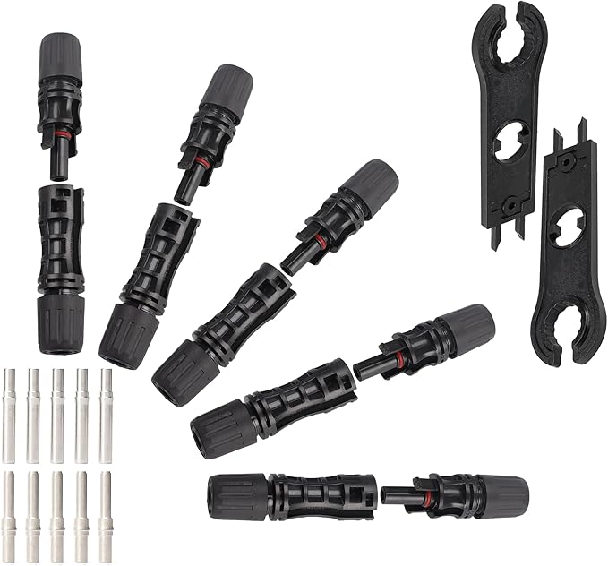 10PCS 1500V 45A IP67 Waterproof Solar Connector Solar Panel Cable Connectors Male/Female with Spanners(5Pairs)
