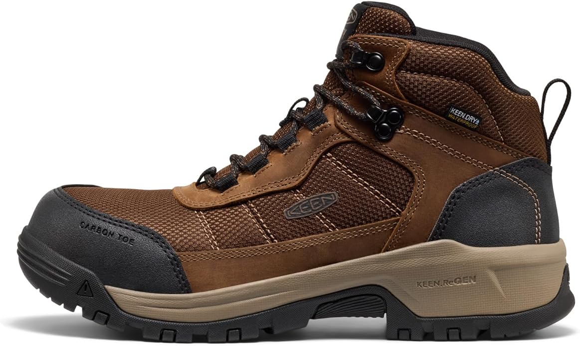 KEEN Utility mens Skokie Hiker Style Mid Height Composite Toe 90 Degree Waterproof