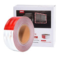 SWRT DOT-C2 Reflective Tape - 2 Inch x 100 Feet, Red & White, Waterproof, Strong Adhesive, Reflector Tape for Vehicles, Trailers, Boats & Signs