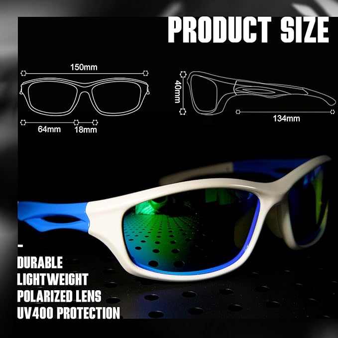 Joopin Sports Sunglasses Polarized UV400 Protection Wrap Around Sun Glasses Shades for Men Women