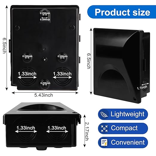 Wells 60 Amp AC Disconnect Box Outdoor Plastic, 120/240VAC Non-Fuse Pull Out Switch, Lightweight Waterproof Rust-Free Non-Conductive Housing for Home & Light Commercial Air Conditioning Units