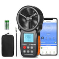 WiFi Anemometer Handheld, Digital Wind Speed Meter with Smart APP, 0.3-40m/s Range, Temperature Measuring, Data Logging, CFM Air Flow Meter for HVAC Outdoor Hunting Sailing Shooting Drone