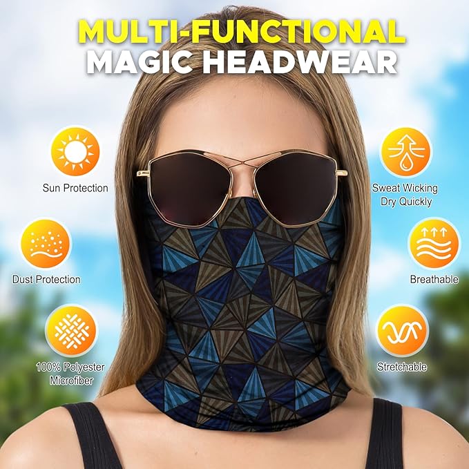 JOEYOUNG Headwear, Bandana, Neck Gaiter Head Wrap Headband Balaclava Magic Scarf