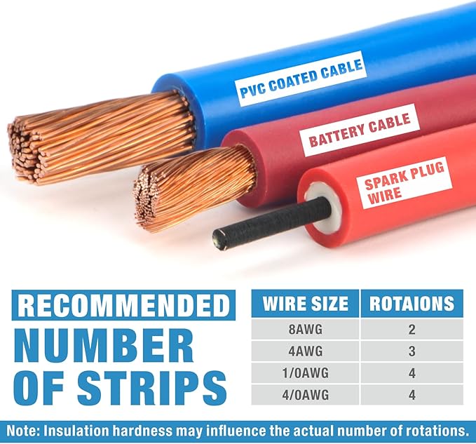 iCrimp ICP-240 Cable Stripper for AWG 12 to 4/0 Round Cables, Radial Wire Stripper with 2 Extra Blades