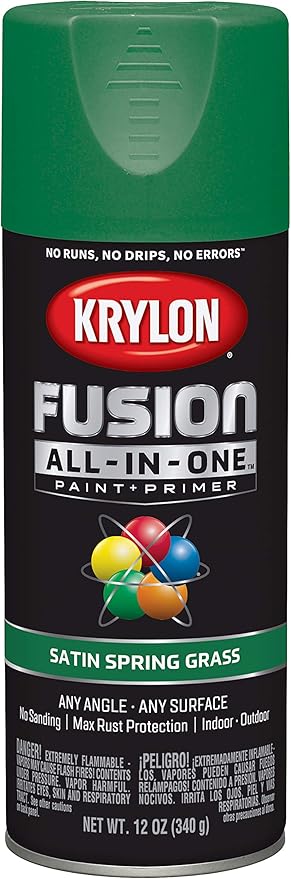 Krylon Fusion ALL-IN-ONE 2751 Satin Spring Grass 12 Ounce (Pack of 2)