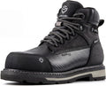 SUREWAY Men's 6" Waterproof Soft/Composite Toe Work Boots - Crazy Horse Leather Safety Shoes,GoodyearWelt Slip Resistant EH Rated Heavy Duty Construction Boots for Industrial, Roofing, Landscaping