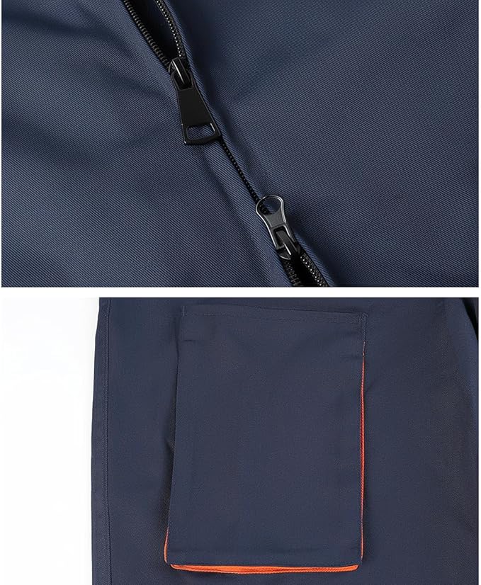 Men's Coveralls Mechanic Work Jumpsuit Multi Pockets Overalls Long Sleeve Workwear Coverall