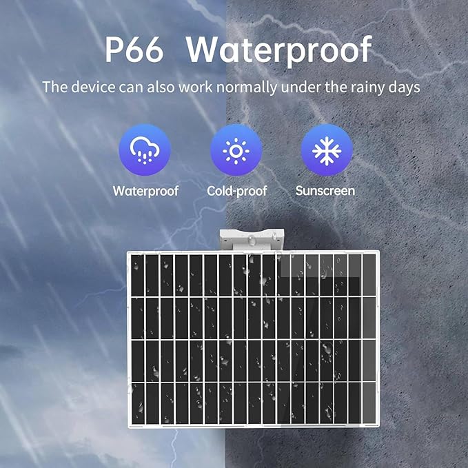 20Watt Solar Panel with 26000mAh Battery – 5VDC Output, Fast Charging, IP65 Waterproof, Ideal for Security Cameras, Outdoor Lights & More (26AH)