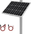 12V 30W Solar Battery Trickle Charger & Maintainer - Waterproof 30 Watt Solar Panel Built-in Ultra Smart MPPT Charge Controller + Adjustable Pole Mount Brackets for Pole Dia 1.5-3.0inch/40-80mm