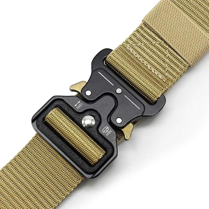 DOOPAI Tactical Belt for Men, 3Pack Military Nylon Web with Heavy Duty Quick Release Metal Buckle