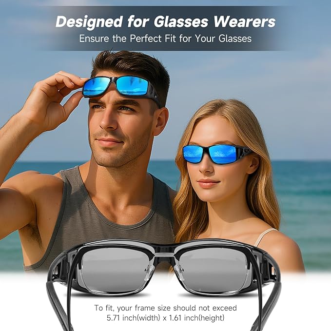 Night Driving Glasses Night Vision Glasses Fit Over Glasses Polarized Anti-Glare UV400 Gift for Men Women