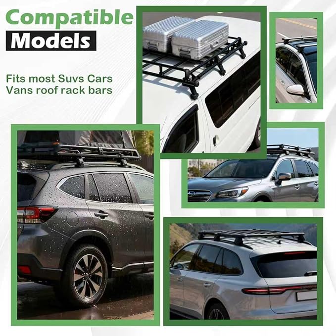 Universal Roof Rack Mounting Brackets Compatible with Suvs Cars Vans for LED Light Bars and Awnings (2PCS)