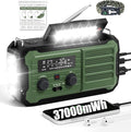 Emergency Radio Hand Crank Solar, 10000mAh/37000mWh Emergency Weather Radio, Hand Crank Solar Radios with NOAA/AM/FM, Thermal Blanket, Survival Bracelet, for Home & Outdoor