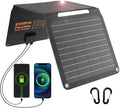 [Upgraded] FlexSolar 20W Portable Solar Panel, High Efficiency ETFE Foldable Panels with 5V USB A/USB C Ports, IP67 Waterproof Power Emergency Solar Charger for Phone Power Bank Camping Backpacking