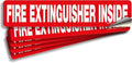 iSYFIX Fire Extinguisher Inside Sticker Sign – 5 Pack 12x2.5 Inch – Self-Adhesive Reflective Vinyl Decals, Laminated UV, Weather, Scratch, Fade Resistance, for Cars, Trucks, Trailers & Vehicles