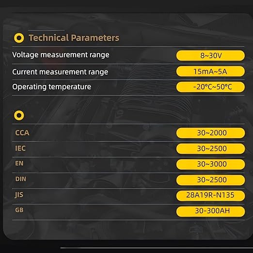 Keenso 12V Car Conductance Battery Tester,Auto Battery Analyzer with Built-in Printer for Truck Marine Motorcycle SUV Boat