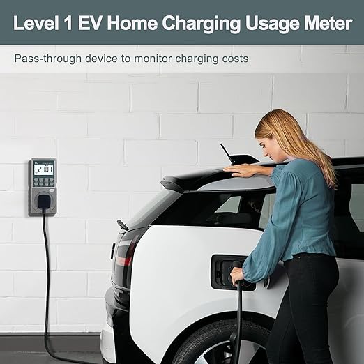 PN2500 Professional NEMA 5-15 Wi-Fi Wireless Level 1 EV Charger Pass-Through Power Usage Monitor (60-240V, 25Amp)