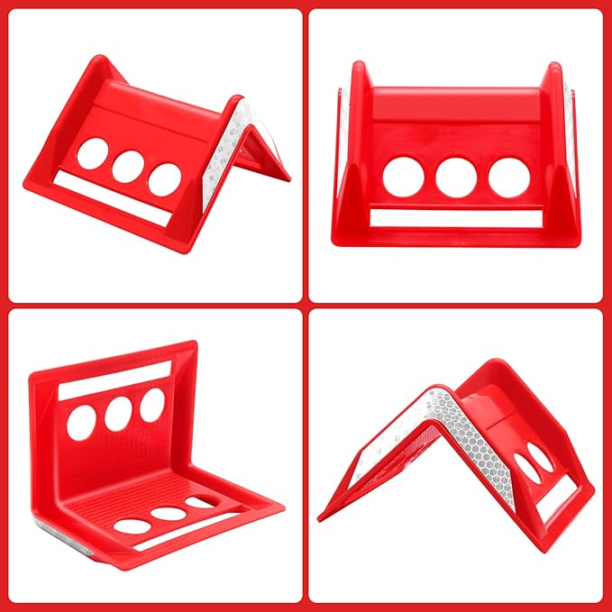 Flatbed Edge Corner Protector Holder (24 Pack) Red Ratchet Strap Protector Heavy Duty Cargos Protector Flatbed Equipment for Shipping Cargo Protection