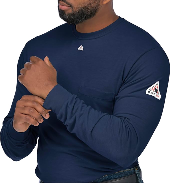 Bulwark FR Men's Fire Resistant Long Sleeve Lightweight T-Shirt