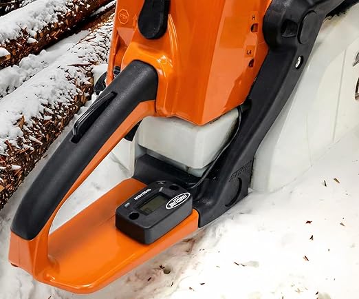 Hardline Products USA EDT9 Inductive Hour Meter & Digital Tachometer - Replacement for STIHL 5910 850 1100 - Waterproof RPM Gauge for Chainsaws, Generators, & 2/4 Stroke Small Engines – HR-8061-EDT9