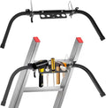 Ladder Stabilizer with Tool Tray & Hook Heavy Duty Adjustable Roof Gutter Guard Universal Ladder Stabilizer Safe Accessories for Gutters Roof Windows